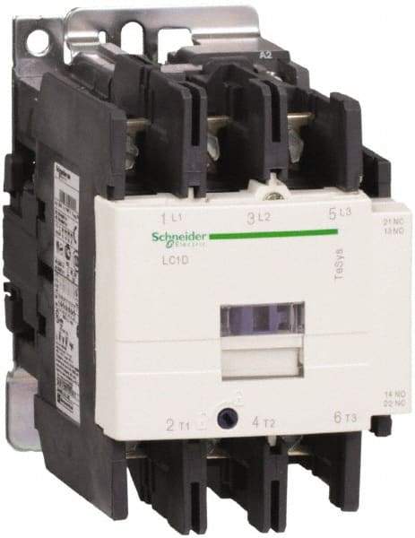 Schneider Electric - 3 Pole, 240 Coil VAC at 50/60 Hz, 95 Amp at 440 VAC, Nonreversible IEC Contactor - Bureau Veritas, CCC, CSA C22.2 No. 14, DNV, EN/IEC 60947-4-1, EN/IEC 60947-5-1, GL, GOST, LROS, RINA, UL 508 - Apex Tool & Supply