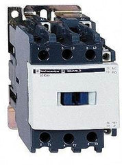 Schneider Electric - 3 Pole, 480 Coil VAC at 60 Hz, 50 Amp at 440 VAC and 80 Amp at 440 VAC, Nonreversible IEC Contactor - 1 Phase hp: 3 at 115 VAC, 7.5 at 230/240 VAC, 3 Phase hp: 15 at 200/208 VAC, 15 at 230/240 VAC, 40 at 460/480 VAC, 40 at 575/600 VAC - Apex Tool & Supply
