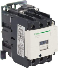 Schneider Electric - 3 Pole, 200 Coil VAC at 60 Hz, 40 Amp at 440 VAC and 60 Amp at 440 VAC, Nonreversible IEC Contactor - 1 Phase hp: 3 at 115 VAC, 5 at 230/240 VAC, 3 Phase hp: 10 at 200/208 VAC, 10 at 230/240 VAC, 30 at 460/480 VAC, 30 at 575/600 VAC - Apex Tool & Supply