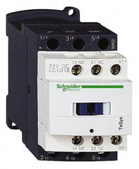 Schneider Electric - 3 Pole, 48 Coil VAC at 50/60 Hz, 18 Amp at 440 VAC and 32 Amp at 440 VAC, Nonreversible IEC Contactor - 1 Phase hp: 1 at 115 VAC, 3 at 230/240 VAC, 3 Phase hp: 10 at 460/480 VAC, 15 at 575/600 VAC, 5 at 200/208 VAC, 5 at 230/240 VAC - Apex Tool & Supply
