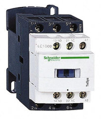 Schneider Electric - 3 Pole, 220 Coil VAC at 50/60 Hz, 25 Amp at 440 VAC and 9 Amp at 440 VAC, Nonreversible IEC Contactor - 1 Phase hp: 0.5 at 115 VAC, 1 at 230/240 VAC, 3 Phase hp: 2 at 200/208 VAC, 2 at 230/240 VAC, 5 at 460/480 VAC, 7.5 at 575/600 VAC - Apex Tool & Supply