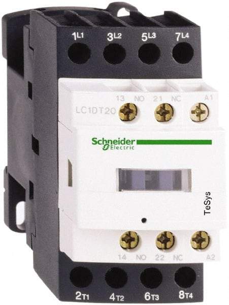 Schneider Electric - 4 Pole, 120 Coil VAC at 50/60 Hz, 32 Amp at 440 VAC, Nonreversible IEC Contactor - Bureau Veritas, CCC, CSA, CSA C22.2 No. 14, DNV, EN/IEC 60947-4-1, EN/IEC 60947-5-1, GL, GOST, LROS, RINA, RoHS Compliant, UL 508, UL Listed - Apex Tool & Supply