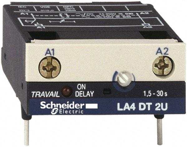 Schneider Electric - Contactor Timer Module - For Use with 3 Pole LC1D09-D38 Contactor, 4 Pole LC1DT20-DT40 Contactor and TeSys D - Apex Tool & Supply