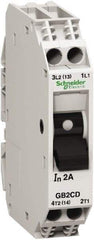Schneider Electric - 5 Amp, 1 Pole, Backplate, Clip, DIN Rail Mount Circuit Protector - Thermal Magnetic Trip, Multiple Breaking Capacity Ratings, 67mm Deep x 74mm High x 15mm Wide - Apex Tool & Supply