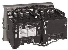 Square D - 110 Coil VAC at 50 Hz, 120 Coil VAC at 60 Hz, 270 Amp, NEMA Size 5, Reversible Open Enclosure NEMA Motor Starter - 3 Phase hp: 100 at 230 VAC, 200 at 460 VAC, 200 at 575 VAC, 75 at 200 VAC - Apex Tool & Supply