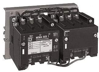 Square D - 3 Pole, 110 Coil VAC at 50 Hz and 120 Coil VAC at 60 Hz, 45 Amp NEMA Contactor - Open Enclosure, 50 Hz at 110 VAC and 60 Hz at 120 VAC - Apex Tool & Supply