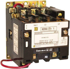 Square D - 5 Pole, 110 Coil VAC at 50 Hz and 120 Coil VAC at 60 Hz, 27 Amp NEMA Contactor - Open Enclosure, 50 Hz at 110 VAC and 60 Hz at 120 VAC - Apex Tool & Supply