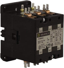 Square D - 3 Pole, 90 Amp Inductive Load, 24 Coil VAC at 50/60 Hz, Definite Purpose Contactor - Phase 1 and Phase 3 Hp:  20 at 230 VAC, 30 at 230 VAC, 50 at 460 VAC, 50 at 575 VAC, 7.5 at 115 VAC, 120 Amp Resistive Rating, CE, CSA, UL Listed - Apex Tool & Supply