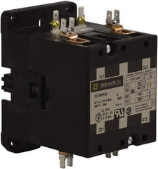 Square D - 2 Pole, 90 Amp Inductive Load, 110 Coil VAC at 50 Hz and 120 Coil VAC at 60 Hz, Definite Purpose Contactor - Phase 1 Hp:  20 at 230 VAC, 7.5 at 115 VAC, 120 Amp Resistive Rating, CE, CSA, UL Listed - Apex Tool & Supply