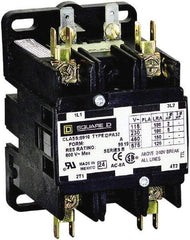 Square D - 2 Pole, 50 Amp Inductive Load, 110 Coil VAC at 50 Hz and 120 Coil VAC at 60 Hz, Definite Purpose Contactor - Phase 1 Hp:  10 at 230 VAC, 3 at 115 VAC, 65 Amp Resistive Rating, CE, CSA, UL Listed - Apex Tool & Supply