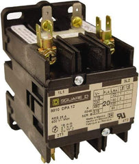 Square D - 3 Pole, 25 Amp Inductive Load, Definite Purpose Contactor - 35 Amp Resistive Rating - Apex Tool & Supply