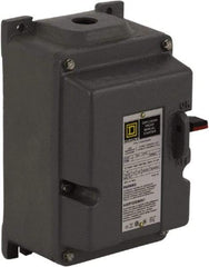 Square D - 3 Poles, 18 Amp, M-0 NEMA, Enclosed Pushbutton Manual Motor Starter - 3 hp at 200 to 230 VAC & 5 hp at 380 to 575 VAC, CSA, NEMA 7/9 & UL Listed - Apex Tool & Supply