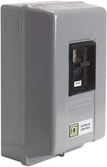 Square D - 2 Poles, 18 Amp, M-0 NEMA, Enclosed Pushbutton Manual Motor Starter - 1 hp at 115 VAC & 2 hp at 230 VAC, CSA, NEMA 4/4X & UL Listed - Apex Tool & Supply