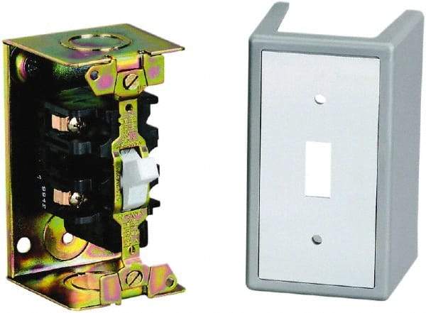 Square D - 3 Poles, 30 Amp, NEMA, Enclosed Toggle Manual Motor Starter - 1 hp at 90 VDC, 1-1/2 hp at 230 VDC, 15 hp at 460 VAC, 2 hp at 115 VAC, 2 hp at 115 VDC, 20 hp at 575 VAC & 7-1/2 hp at 230 VAC, CE, CSA, NEMA 1 & UL Listed - Apex Tool & Supply