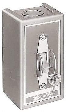 Square D - 2 Poles, 30 Amp, NEMA, Enclosed Toggle Manual Motor Starter - 1 hp at 90 VDC, 1-1/2 hp at 230 VDC, 2 hp at 115 VAC, 2 hp at 115 VDC, 2 hp at 230 VAC, 3 hp at 460 VAC & 3 hp at 575 VAC, CE, CSA, NEMA 1 & UL Listed - Apex Tool & Supply