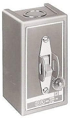 Square D - 2 Poles, 30 Amp, NEMA, Enclosed Toggle Manual Motor Starter - 1 hp at 90 VDC, 1-1/2 hp at 230 VDC, 2 hp at 115 VAC, 2 hp at 115 VDC, 2 hp at 230 VAC, 3 hp at 460 VAC & 3 hp at 575 VAC, CE, CSA, NEMA 1 & UL Listed - Apex Tool & Supply