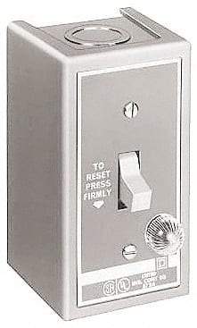 Square D - 2 Poles, 16 Amp, NEMA, Enclosed Toggle Manual Motor Starter - 1 hp at 115 VAC, 1 hp at 230 VAC, 1 hp at 277 VAC, 3/4 hp at 115 VDC & 3/4 hp at 230 VDC, CE, CSA, NEMA 1 & UL Listed - Apex Tool & Supply