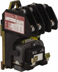 Square D - No Enclosure, 3 Pole, Electrically Held Lighting Contactor - 20 A (Tungsten), 30 A (Fluorescent), 220 VAC at 50 Hz, 240 VAC at 60 Hz, 3NO Contact Configuration - Apex Tool & Supply