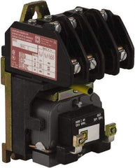 Square D - No Enclosure, 3 Pole, Electrically Held Lighting Contactor - 20 A (Tungsten), 30 A (Fluorescent), 277 VAC at 60 Hz, 3NO Contact Configuration - Apex Tool & Supply