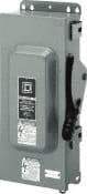 Square D - 100 Amp, 600 VAC/VDC, 3 Pole Fused Safety Switch - NEMA 12 & 3R, 30 hp at 480 VAC (Single Phase), 75 hp at 600 VAC, 50 hp at 600 VDC (Triple Phase), 3PST Contact Form - Apex Tool & Supply