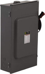 Square D - 200 Amp, 600 VAC/VDC, 3 Pole Fused Safety Switch - NEMA 3R, 50 hp at 600 VAC, 50 hp at 600 VDC (Single Phase), 150 hp at 600 VAC, 50 hp at 600 VDC (Triple Phase), 3PST Contact Form - Apex Tool & Supply