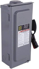 Square D - 100 Amp, 600 VAC/VDC, 3 Pole Nonfused Safety Switch - NEMA 3R, 40 hp at 600 VAC, 50 hp at 600 VDC (Single Phase), 100 hp at 600 VAC, 50 hp at 600 VDC (Triple Phase), 3PST Contact Form - Apex Tool & Supply