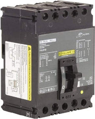 Square D - 100 Amp, 250 VDC, 600 VAC, 3 Pole, Panel Mount Molded Case Circuit Breaker - Thermal Magnetic Trip, 18 kA Breaking Capacity, 12-1/0 (Aluminum), 14-1/0 (Copper) AWG, 4.13 Inch Deep x 6 Inch High x 4-1/2 Inch Long - Apex Tool & Supply