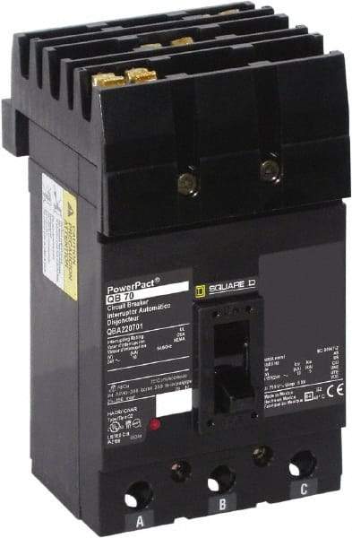 Square D - 200 Amp, 240 VAC, 2 Pole, Plug In Molded Case Circuit Breaker - Thermal Magnetic Trip, 10 kA at 240 VAC Breaking Capacity, 4 AWG - Apex Tool & Supply