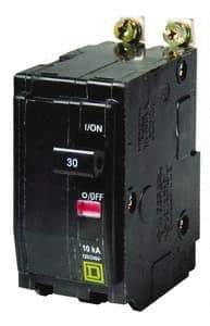 Square D - 10 Amp, 240 VAC, 2 Pole, Bolt On Miniature Circuit Breaker - 14-8 AWG - Apex Tool & Supply