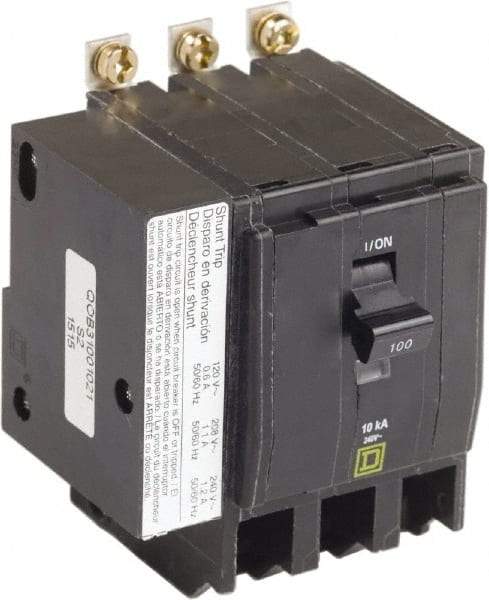 Square D - 100 Amp, 240 VAC, 3 Pole, Bolt On Miniature Circuit Breaker - 4-2/0 AWG - Apex Tool & Supply