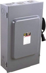 Square D - 200 Amp, 240 V, 2 Pole Fused Safety Switch - NEMA 1, 15 hp at 240 VAC (Single Phase), 60 hp at 240 VAC (Triple Phase), DPST Contact Form - Apex Tool & Supply