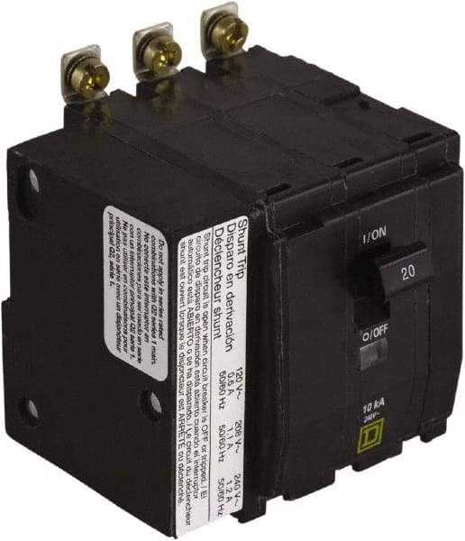 Square D - 60 Amp, 240 VAC, 3 Pole, Bolt On Miniature Circuit Breaker - 8-2 AWG - Apex Tool & Supply
