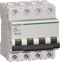 Schneider Electric - 16 Amp, 480Y/277 V, 4 Pole, DIN Rail Mount Miniature Circuit Breaker - Thermal Magnetic Trip - Apex Tool & Supply
