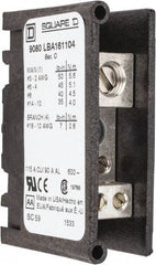Square D - 1 Pole, 115 (Copper), 90 (Aluminium) Amp, Thermoplastic Power Distribution Block - 600 VAC, 1 Primary Connection - Apex Tool & Supply