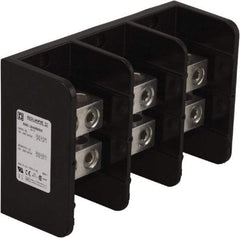 Square D - 3 Poles, 500 (Aluminium), 620 (Copper) Amp, Phenolic Power Distribution Block - 600 VAC, 2 Primary Connection - Apex Tool & Supply