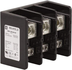 Square D - 3 Poles, 380 (Copper) Amp, Phenolic Power Distribution Block - 600 VAC, 1 Primary Connection - Apex Tool & Supply