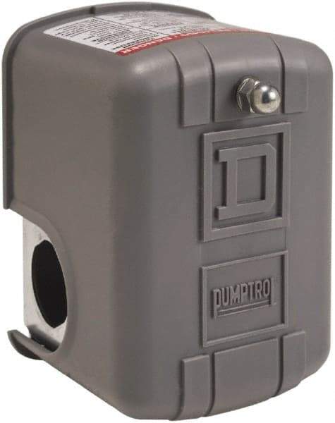Square D - 1 and 3R NEMA Rated, 20 to 40 psi, Electromechanical Pressure and Level Switch - Adjustable Pressure, 575 VAC, L1-T1, L2-T2 Terminal, For Use with Square D Pumptrol - Apex Tool & Supply