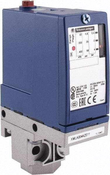 Telemecanique Sensors - G 1/4 (Female) Connector, 4 Bar Sensor, Shock and Vibration Resistant, Control Circuit Pressure Sensor - 1.378 Inch Wide, IP66, For Use with OsiSense XM - Apex Tool & Supply