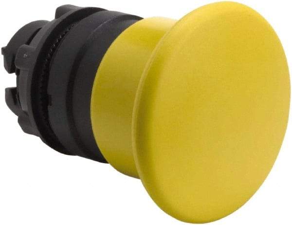 Schneider Electric - 22mm Mount Hole, Extended Mushroom Head, Pushbutton Switch Only - Round, Yellow Pushbutton, Nonilluminated, Momentary (MO) - Apex Tool & Supply