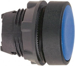 Schneider Electric - 22mm Mount Hole, Flush, Pushbutton Switch Only - Round, Blue Pushbutton, Nonilluminated, Momentary (MO) - Apex Tool & Supply