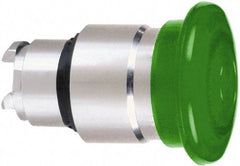 Schneider Electric - 22mm Mount Hole, Extended Mushroom Head, Pushbutton Switch Only - Round, Green Pushbutton, Nonilluminated, Momentary (MO) - Apex Tool & Supply