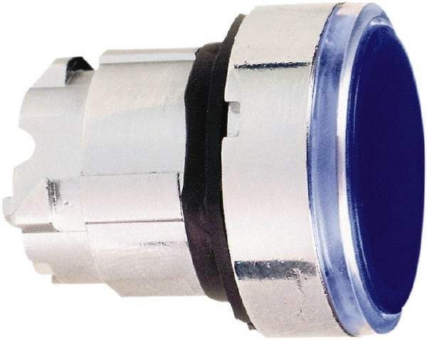 Schneider Electric - 22mm Mount Hole, Flush, Pushbutton Switch Only - Round, Blue Pushbutton, Nonilluminated, Momentary (MO) - Apex Tool & Supply