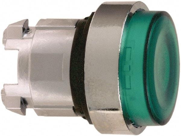 Schneider Electric - 22mm Mount Hole, Extended Straight, Pushbutton Switch Only - Round, Green Pushbutton, Nonilluminated, Momentary (MO) - Apex Tool & Supply