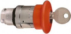 Schneider Electric - 22mm Mount Hole, Extended Mushroom Head, Pushbutton Switch Only - Round, Red Pushbutton, Maintained (MA), Momentary (MO) - Apex Tool & Supply