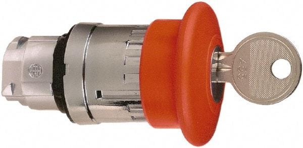 Schneider Electric - 22mm Mount Hole, Extended Mushroom Head, Pushbutton Switch Only - Round, Red Pushbutton, Maintained (MA), Momentary (MO) - Apex Tool & Supply