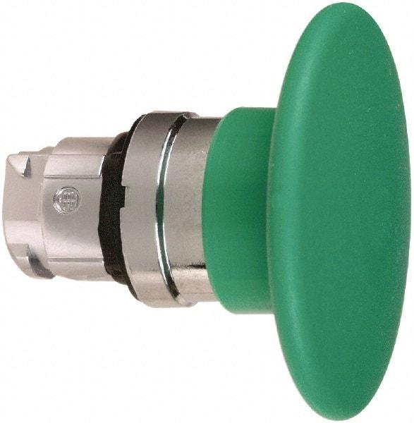 Schneider Electric - 22mm Mount Hole, Extended Mushroom Head, Pushbutton Switch Only - Round, Green Pushbutton, Nonilluminated, Momentary (MO) - Apex Tool & Supply