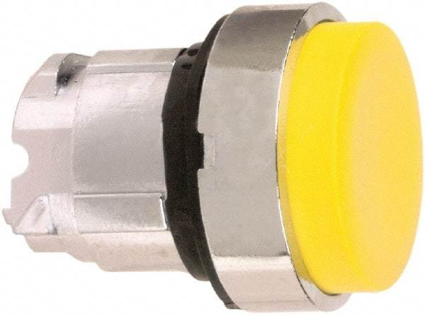 Schneider Electric - 22mm Mount Hole, Extended Straight, Pushbutton Switch Only - Round, Yellow Pushbutton, Nonilluminated, Momentary (MO) - Apex Tool & Supply