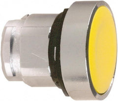 Schneider Electric - 22mm Mount Hole, Flush, Pushbutton Switch Only - Round, Yellow Pushbutton, Nonilluminated, Momentary (MO) - Apex Tool & Supply