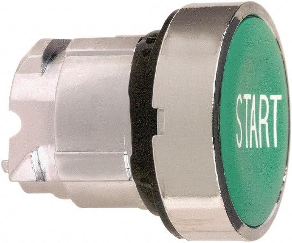 Schneider Electric - 22mm Mount Hole, Flush, Pushbutton Switch Only - Round, Green Pushbutton, Nonilluminated, Momentary (MO) - Apex Tool & Supply