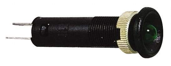 Schneider Electric - 24 V Green Lens LED Pilot Light - Quick Connect Tag Connector, 12mm Wide - Apex Tool & Supply
